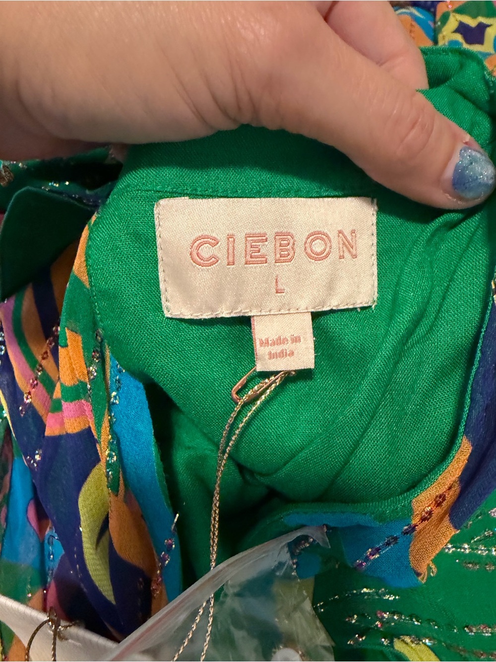 Ciebon halter style keyhole front vibrant lined party dress pockets large NWT - Picture 10 of 11